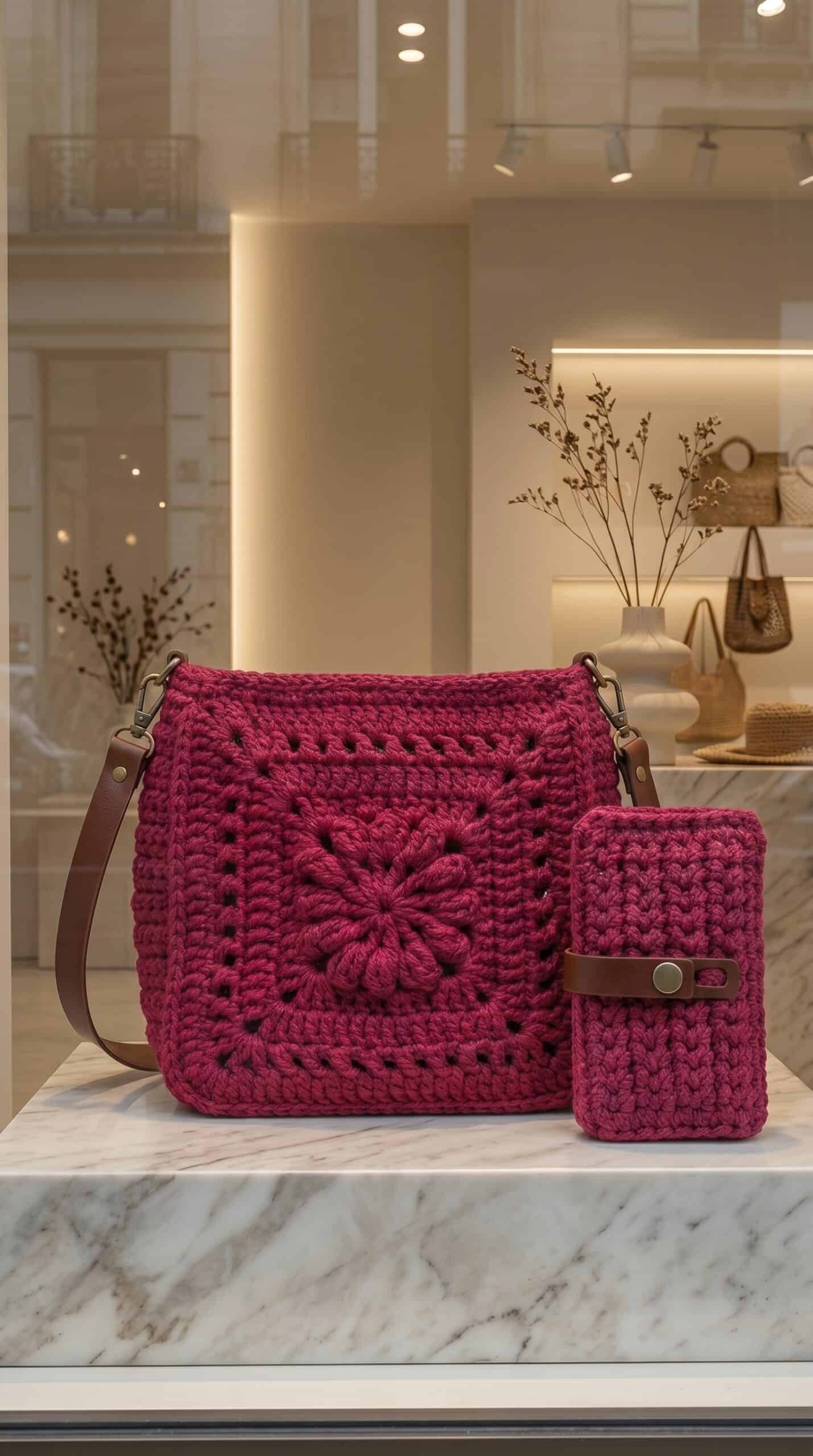 Bolsa Quadrada em crochê